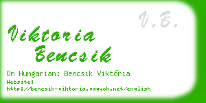 viktoria bencsik business card